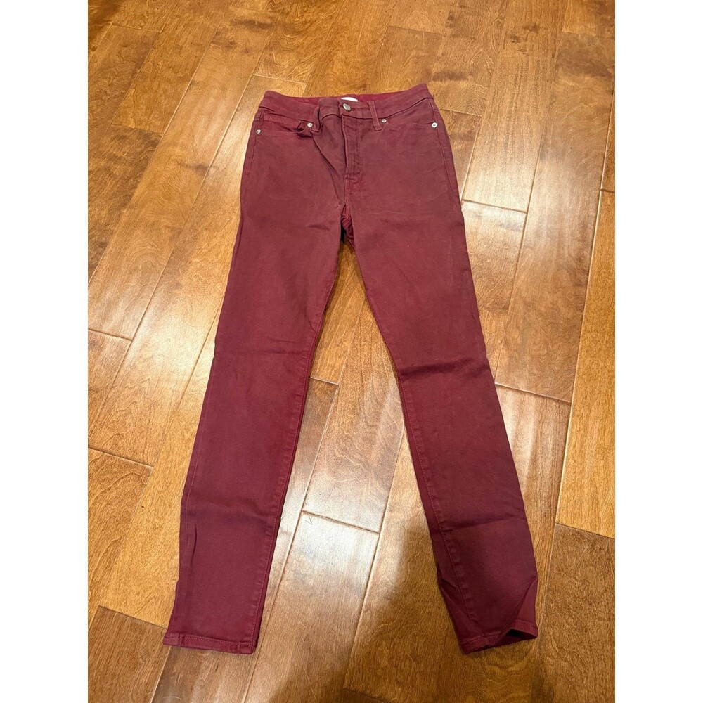 Good American size 8/29 maroon coated jeans